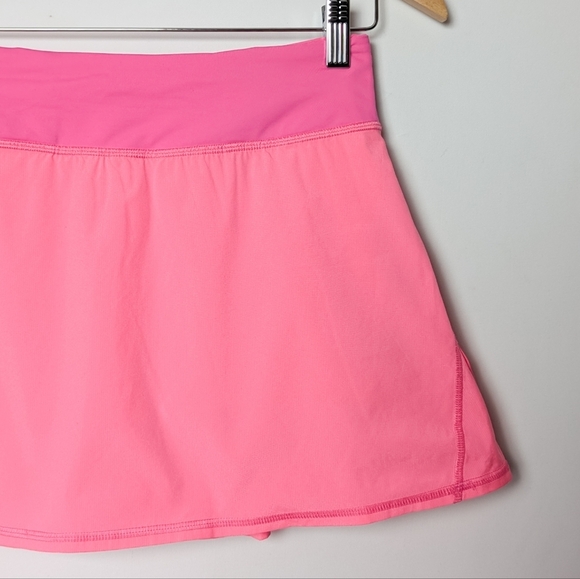 LULULEMON Pace Setter Skirt Pleated Mini Skort Pink 2 Tall - Picture 10 of 14